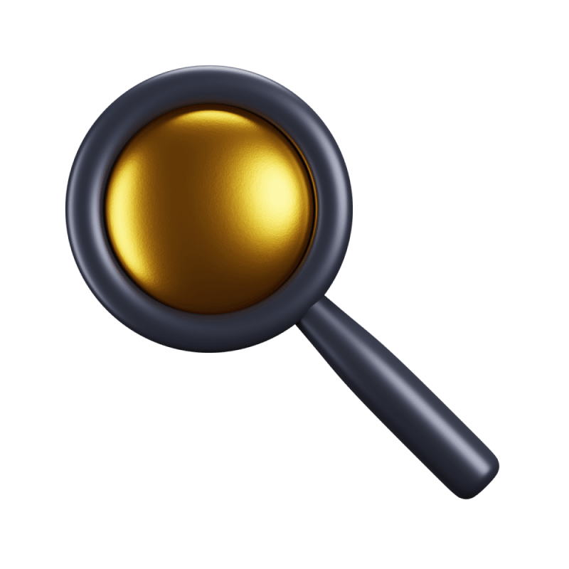 A looking glass icon