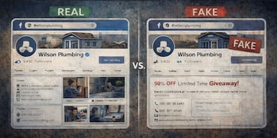 Real vs Fake Business Page