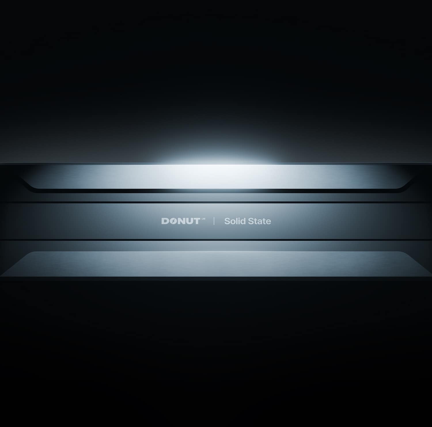 A sleek, futuristic electronic device labeled 