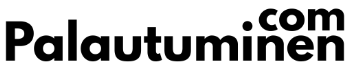 cropped-Palautuminen.com-logo-350x70-1 A person sits cross-legged in a meditative yoga pose with hands joined above their head, symbolizing balance and mindfulness. The silhouette style emphasizes relaxation and inner peace.