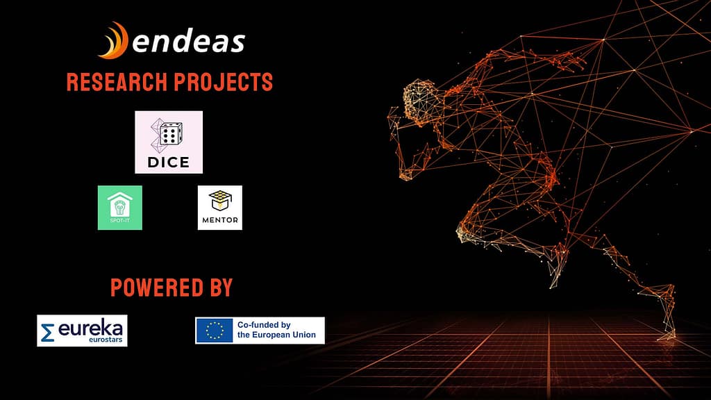 Endeas logo and research project logos