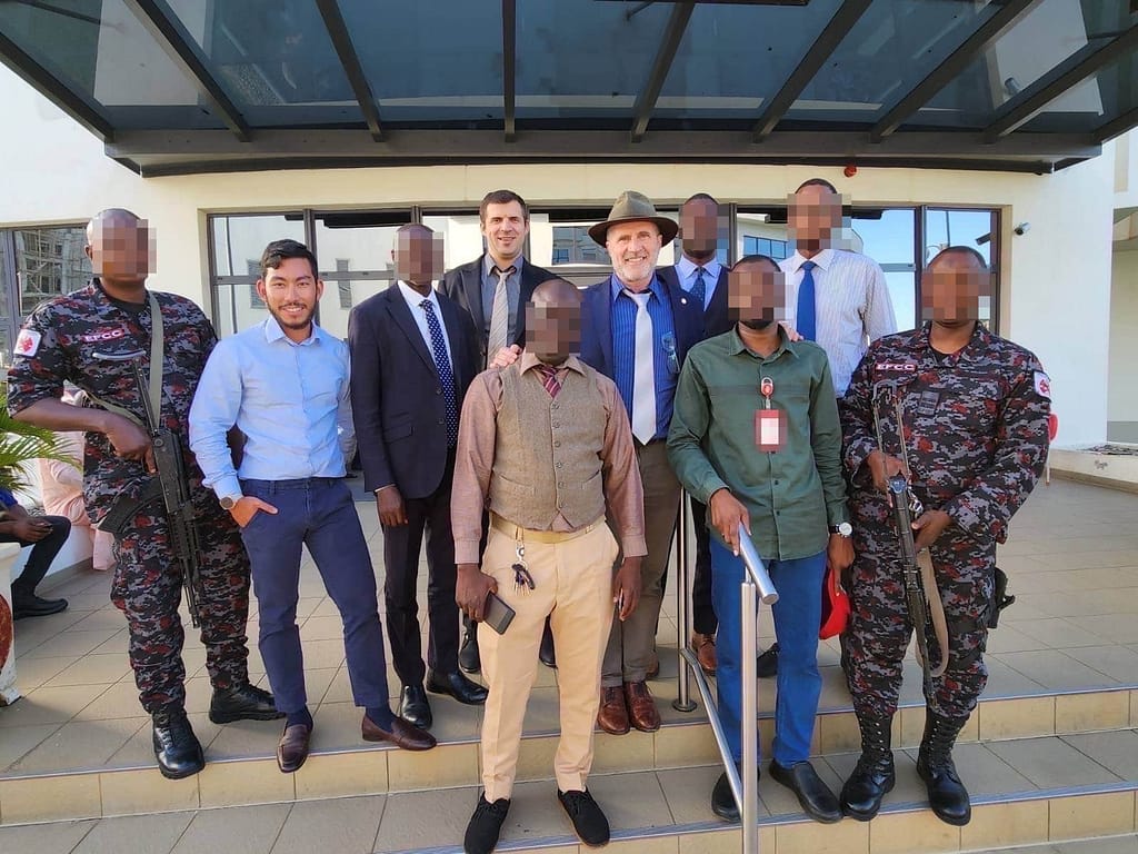 Michael Roberts with the Nigerian EFCC.