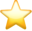 A simple, glowing yellow star icon with a soft gradient effect