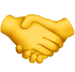 A yellow emoji of two hands shaking