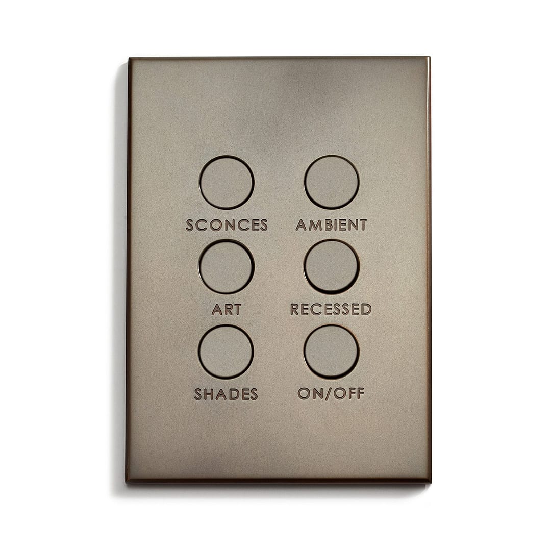 A light switch with different buttons on it.