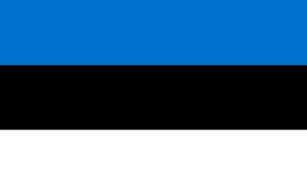 A flag with three horizontal stripes: blue on top, black in the middle, and white on the bottom.