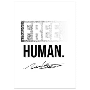FREE HUMAN – Premium Matte Paper Poster