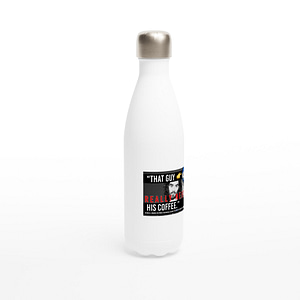 CASE: COVIDPASS with Russell Brand quotation - Stainless Steel Water Bottle