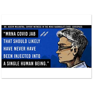 Mika Vauhkala CASE: COVIDPASS support Premium matte poster with Dr. Aseem Malhotra