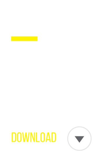 Minimalist graphic with "Steel Fabrications" in white text, a yellow line underneath, and "PDF DOWNLOAD" at the bottom in white and yellow text, next to a grey downward arrow in a white circle.