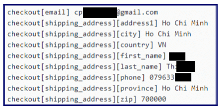 email address information