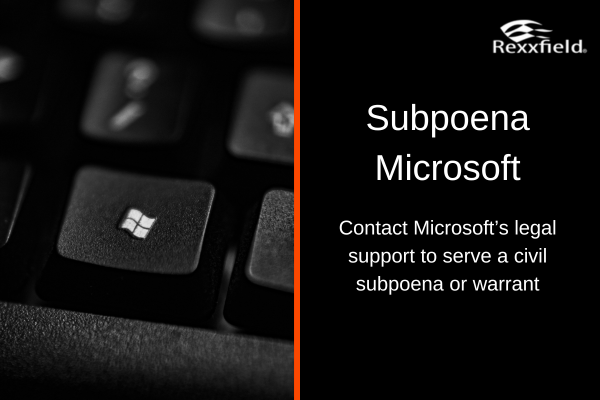 subpoena microsoft.com