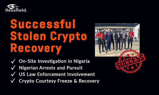 Rexxfield, EFCC and Utah State Bureau of Investigation successful BTC scam recovery.