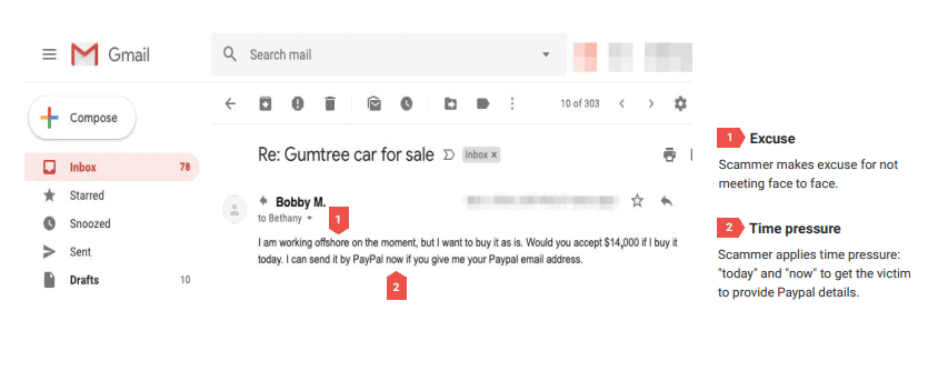 scammer pays through paypal