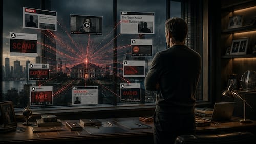 AI reputation attacks on family offices — Rexxfield Investigation